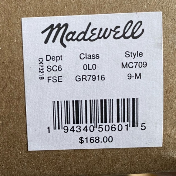 Madewell Farrah Croc Embossed Leather Slingback Clog NWT - Picture 15 of 16